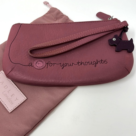 AUTHENTIC Radley London “A Radley for your thoughts” pink leather wristl… - Picture 2 of 15